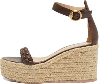 Gianvito Rossi Sandali Merida con zeppa - Marrone