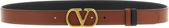 Valentino Garavani Beige VLogo Reversible Belt