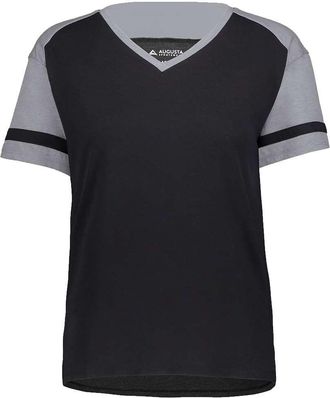 Augusta Sportswear Womens Triblend Fanatic 2.0 V-Neck T-Shirt