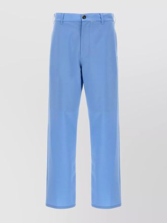 Marni logo embroidered pants with pockets and loops