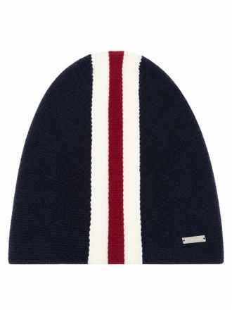 Dsquared2 Navy Blue Striped Beanie Cap