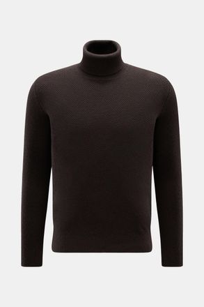 Braun Hamburg Men - Cashmere turtleneck jumper dark brown