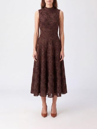 Rotate Abito midi off-the-shoulder in mesh con stampa floreale e gonna a ruota