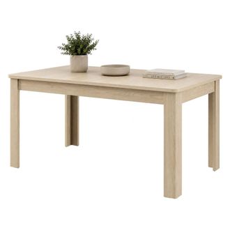 Dmora Mesa Fija Olgiate, 8 Asientos, Esquinas Redondeadas, Forma Rectangular, 160x91x77h Cm Roble Marr&oacute;n