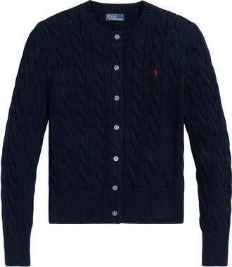 Polo Ralph Lauren Cable-Knit Cotton Crewneck Cardigan