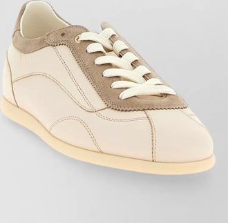 Brunello Cucinelli leather low-top lace-up sneakers
