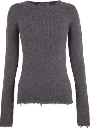 Cortana Box Neck Jersey - Dames - Ronde hals truien - Grijs - 2XS - Wol - Truien & Vesten