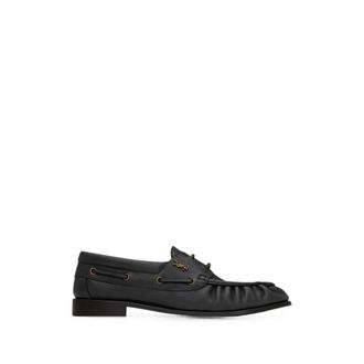 Saint Laurent Les Loafers Bateau In Smooth Leather