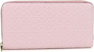 Loewe Repeat Pink Leather Long Wallet (Bi-Fold) (Pre-Owned)