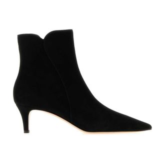 Gianvito Rossi Heeled Boots, female, Black, Size: 11 US Levy 55 Camoscio Stivale