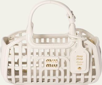 Miu Miu Woven Leather Crossbody Bag