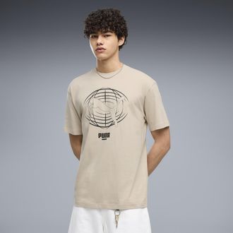 Puma T-shirt con grafica PUMATECH dal taglio morbido da uomo, Abbigliamento, Beige, XXL
