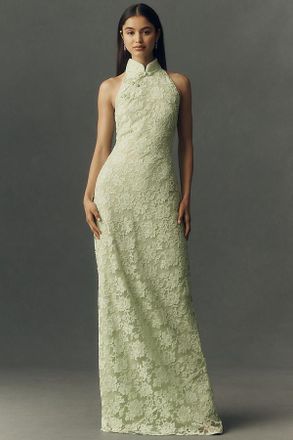 Sau Lee Gillian Lace Maxi Dress