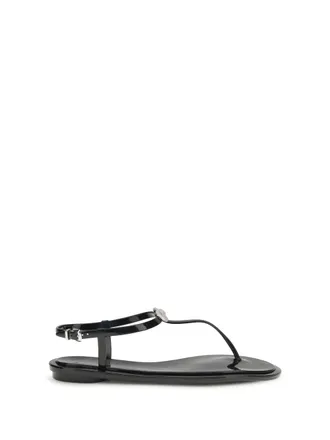 Mach & Mach Womens Sandals Double Bow Black Upper: Rubber