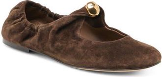 Dolce Vita Cornel Mary Jane Flat in Dark Brown Suede at Nordstrom, Size 7.5