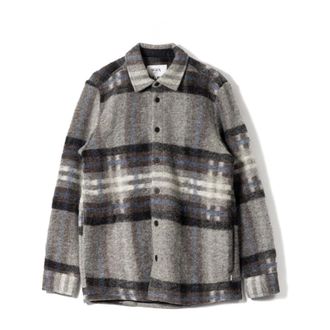 Wax London Wool Check Nolan Overshirt - male - Wax London - Light Jackets - Gray - 2XL - Jackets