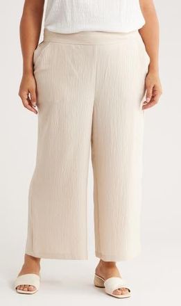 Max Studio Textured Wide Leg Crop Pants in Ht Oatmeal at Nordstrom Rack, Size 3X