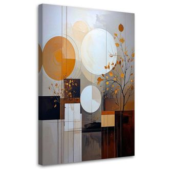 Feeby Impresi&oacute;n De Imagen, Abstracci&oacute;n Geom&eacute;trica Naranja De Plantas, 80x120