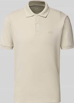 GAP Slim Fit Poloshirt mit Label-Stitching in Offwhite, Gr&ouml;&szlig;e XXL