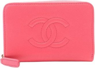 Chanel Pre-owned Portemonnee / Muntzakje - Dames - Vintage Accessoires - Roze - ONE Size - Vintage
