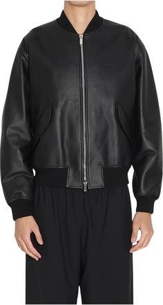 Dior Jassen, Heren, Zwart, M, Leer, Couture Bomberjack