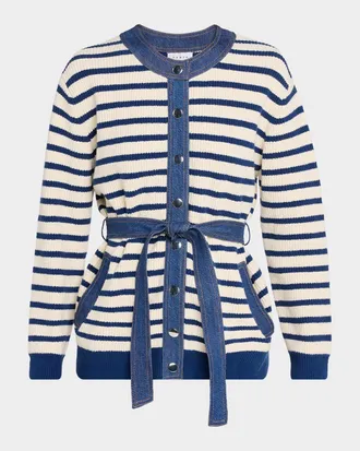 Tanya Taylor Delia Stripe Cardigan