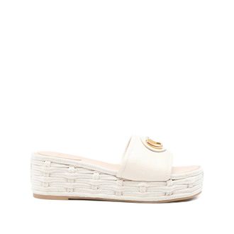 Valentino Garavani Wedges, female, White, Size: 9 US Woven Platform Wedge