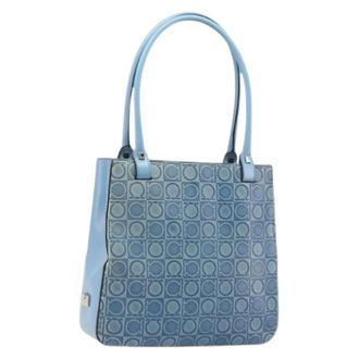 Ferragamo Pre-owned Tote Bag - Dames - Pre-owned - Blauw - Maat: ONE Size Leer