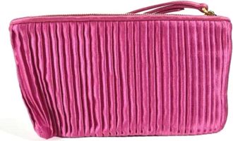 Miu Miu Pre-owned Clutches, female, Pink, Size: ONE SIZE Pre-owned Silk clutches