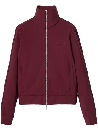 Gucci zip-front track jacket - men - Viscose/Polyamide/Elastane/Cotton/Polyester - S - Red