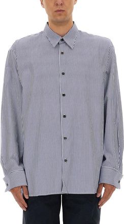 Dries Van Noten Vertical Stripe Long-Sleeve Casual Shirt