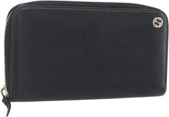 Gucci Pre-owned Wallets, female, Black, Size: ONE SIZE Pre-owned Leather Wallet