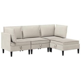 vidaXL Juego De Muebles De Sal&oacute;n 4 Uds. Avena Tela Vidaxl