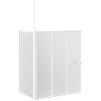vidaXL Mampara De Ducha De Pared En Forma L 4 Paneles Plegables 70x120x137 Cm Vidaxl