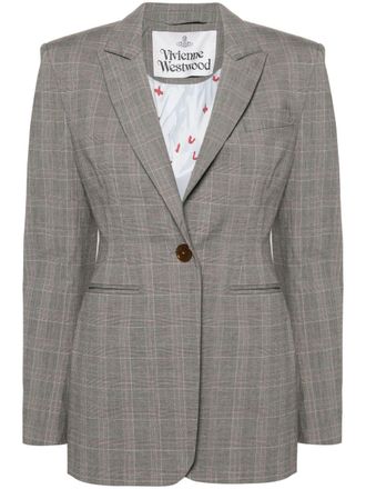 Vivienne Westwood single-breasted blazer - women - Elastane/Cotton/Polyester/Spandex/Elastane - 40 - Grey