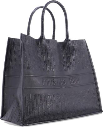 Dior Book Oblique Embossed Calfskin Large tote bag - Zwart