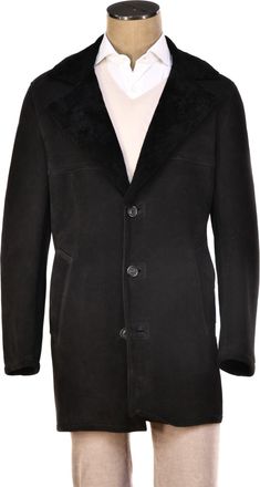 Hettabretz 7361 Suede Shearling Overcoat