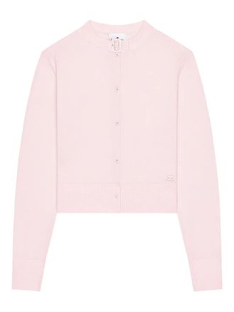 Courr&egrave;ges buckle-detail cardigan - Pink