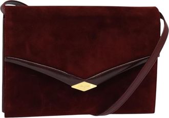 Ferragamo Flap Shoulder Bag Suede Suede Shoulder Bag Bag (Pre-Owned)