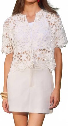 Fifteen Twenty Kamille Crochet Shirt In White