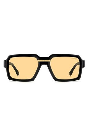 Carrera Victory C 55mm Rectangular Sunglasses in Black/yellow Photochromatic at Nordstrom