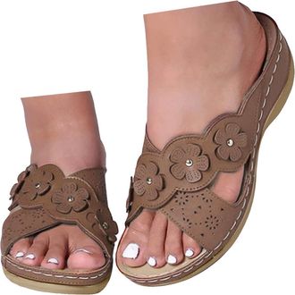 Generic Orthopedic Sandals for Women with Arch Support,Comfortable Platform Wedge Sandals for Women 2026 Summer Casual Fashion Slip on Walking Shoes Beach Vac