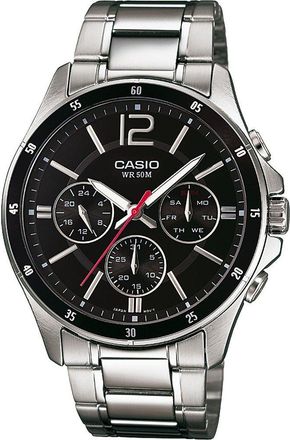 Casio Collection Mens Silver Watch MTP-1374PD-1AVEF Stainless Steel - One Size