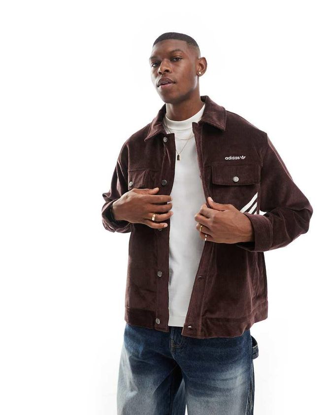 adidas Originals Veste en velours côtelé Marron ombré dès 71,50