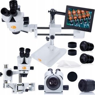 OEM Microscopio Trinocular Jupiter Pro Msjp-t-sdms1 - Alta Precisi&oacute;n Pantalla 8 Set Completo