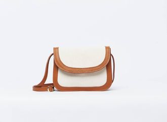 Florez jeans Womens Leather Crossbody Bag In Caramel