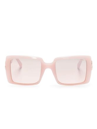 Moncler Promenade rectangle-frame sunglasses - women - Acetate - 53 - Pink