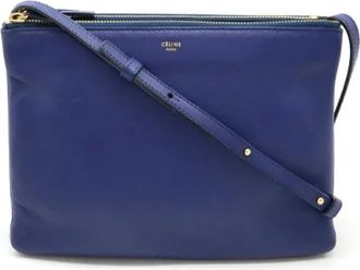 Celine Pre-owned Cross Body Bags, female, Blue, Size: ONE SIZE Pre-owned Leather celine-bags