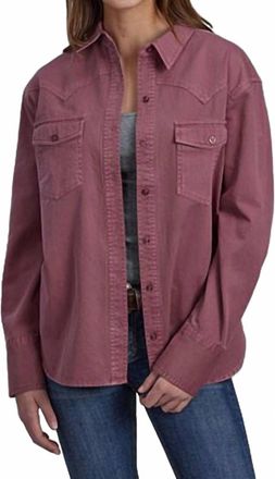 Roper Womens Solid Twill Top In Pigment Dyed