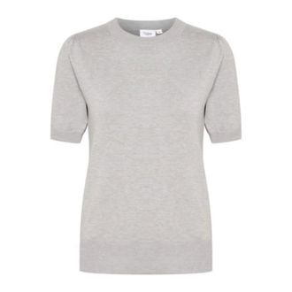 Saint Tropez Mila Pearl Gray Pullover - Knitwear - Mujer - Gris - 2XL